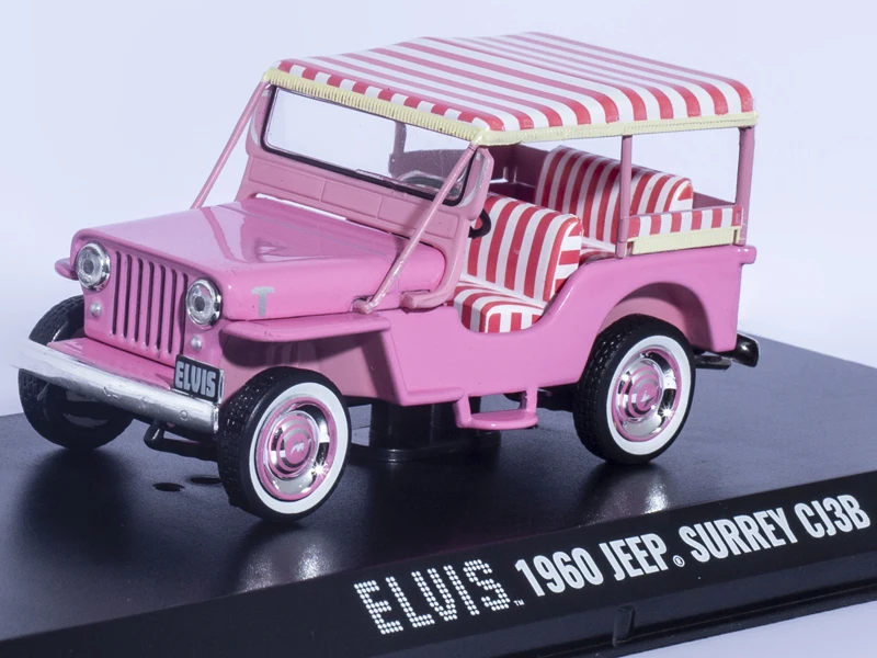 Модель автомобиля ELVIS 1960 Jeep Surrey CJ3B Greenlight 1/43 литая под давлением ограниченная
