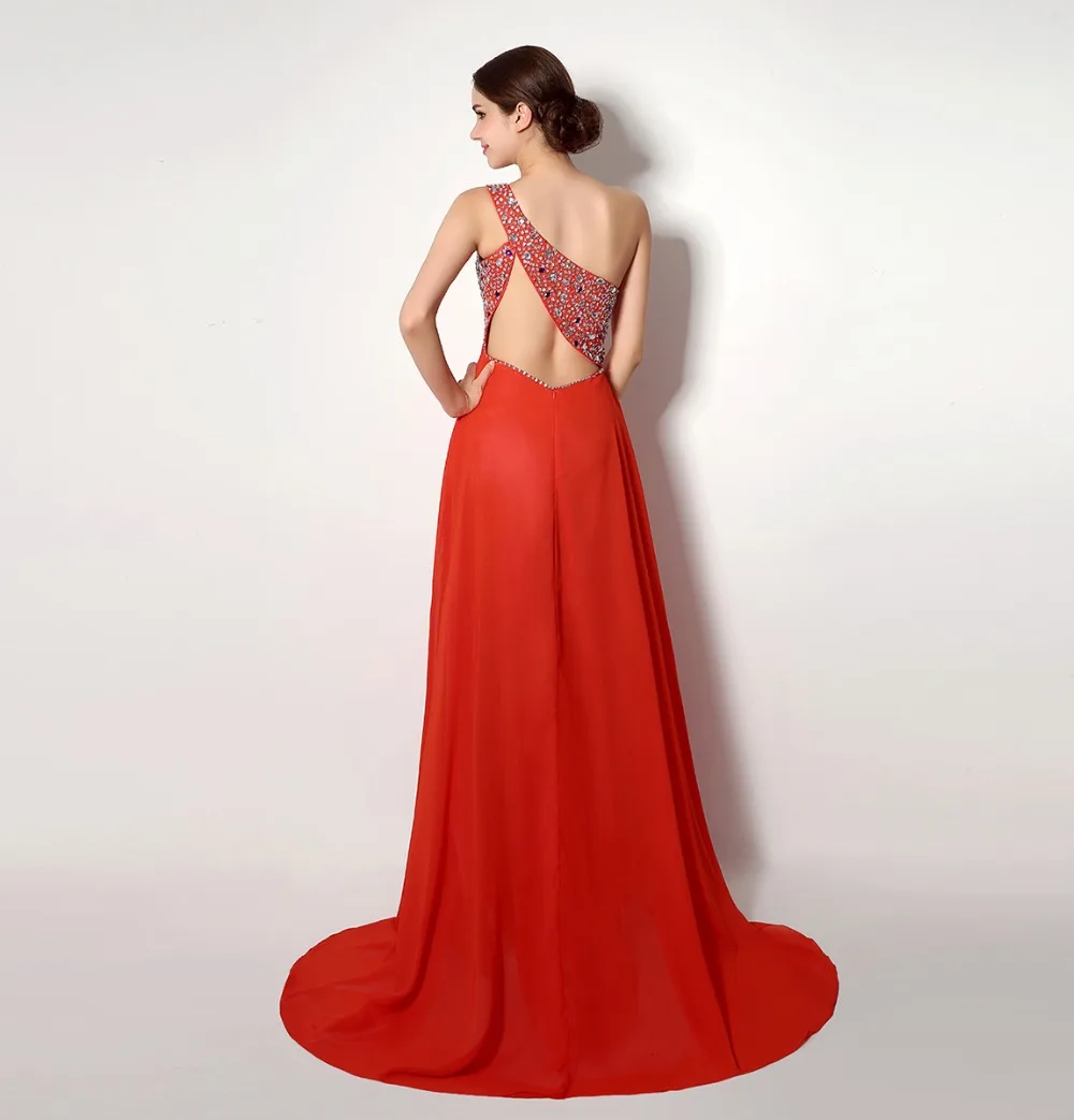 H007 На Складе Дешевые Одно Плечо vestido де festa Вечерние платья 2017 Формальные