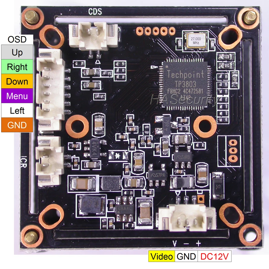 AHD H TVI CVI (1080 P)/CVBS (D1) 1/2. 7 &quotSmartSens SC2235 CMOS + TP3803 CCTV модуль камеры PCB плата OSD кабель