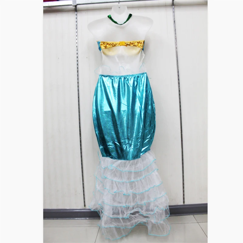 2018 Новое сексуальное голубое платье русалки с хвостом романтическая Фея без