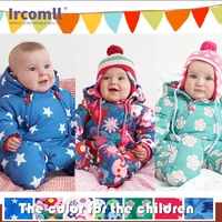 ircomll 2021 newborn baby rompers winter kid baby girl boy infant clothes camo flower hooded jumpsuit kids outwear onesie