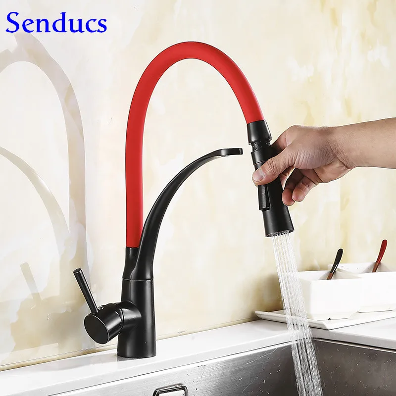 Senducs ORB кухонный кран креативный латунный выдвижной для раковины Новое