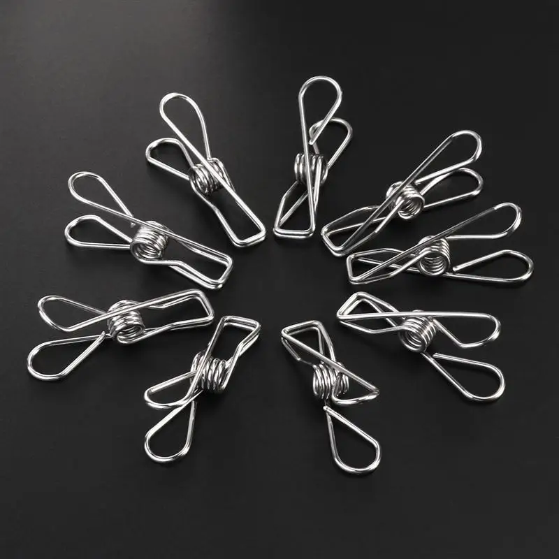 Многофункциональные прищепки из нержавеющей стали 20 шт. Подвесные Зажимы