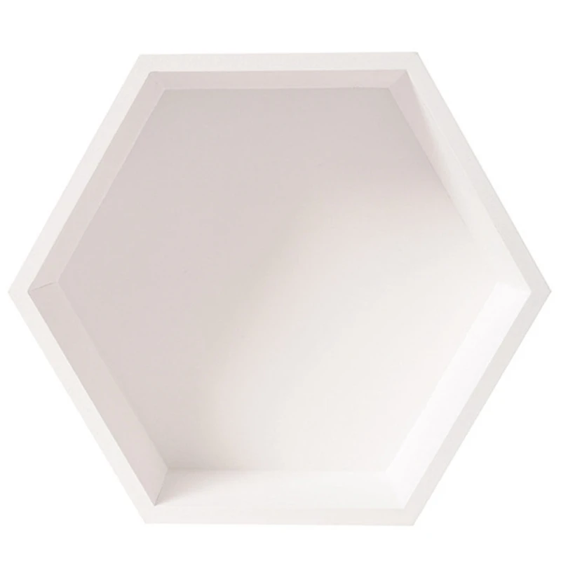 Креативная деревянная шестиугольная стойка для хранения в скандинавском стиле