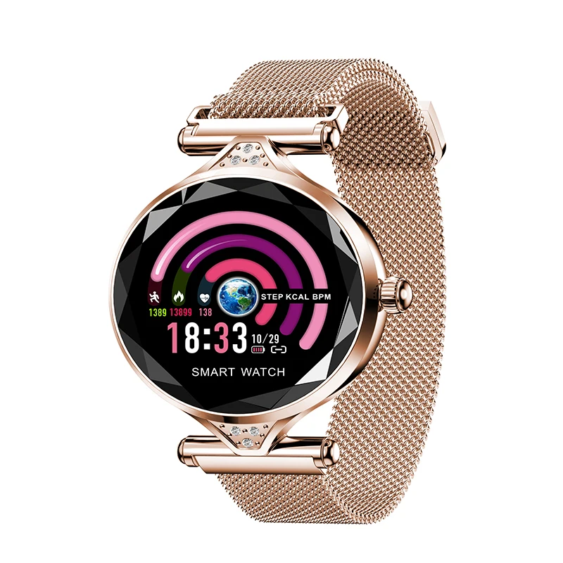 H1 smart watch Женщины сердечного ритма измерять кровяное давление фитнес-Шагомер женский физиологические цикл водонепроницаемый smartwatch reloj браслет
