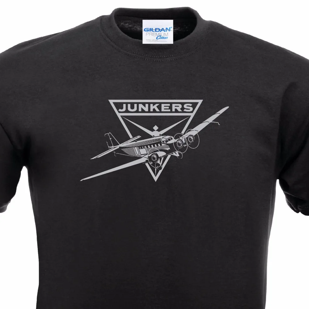 Мужская футболка из 100% хлопка дизайнерская Tante Ju 52 Hugo Junkers Luftwaffe Aircraft Flieger