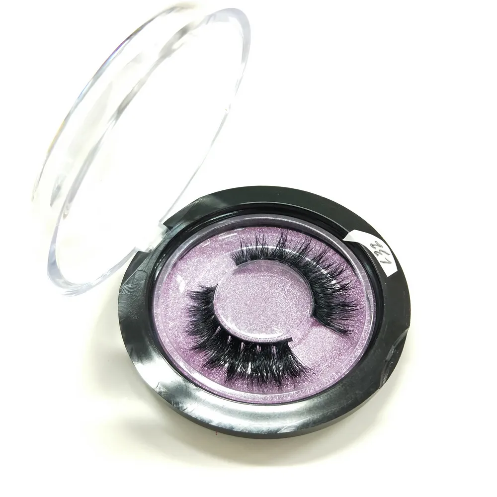 

Christmas sale Custom packaging private label mink eyelashes 3d real mink lashes Free shipping 10 pairs / lot fur strip lashes