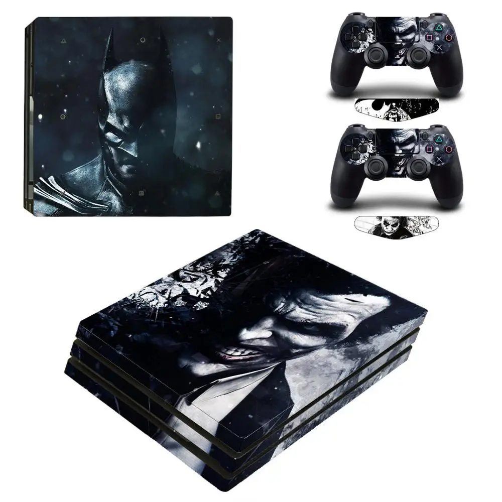 Joker and Batman ARRKEO Marvel супер герой Железный человек виниловая Обложка Наклейка PS4 Pro Кожа Наклейка для playstation 4 Pro Консоль 2 контроллеры Скины - Цвет: Joker and Batman