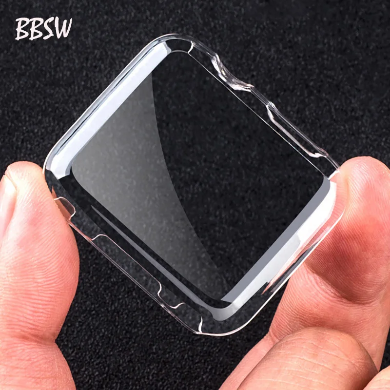 BBSW ультра тонкий жесткий пластиковый прозрачный защитный чехол для iWatch Apple Watch