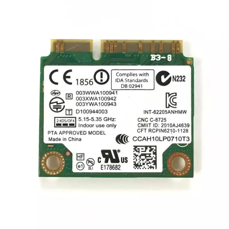 Intel Wireless-N 6205 62205ANHMW 300Mbps Mini PCI-E 2.4G+5G WIFI wireless network card HP EliteBook 8470p 8770W SPS 695915-001 | Компьютеры