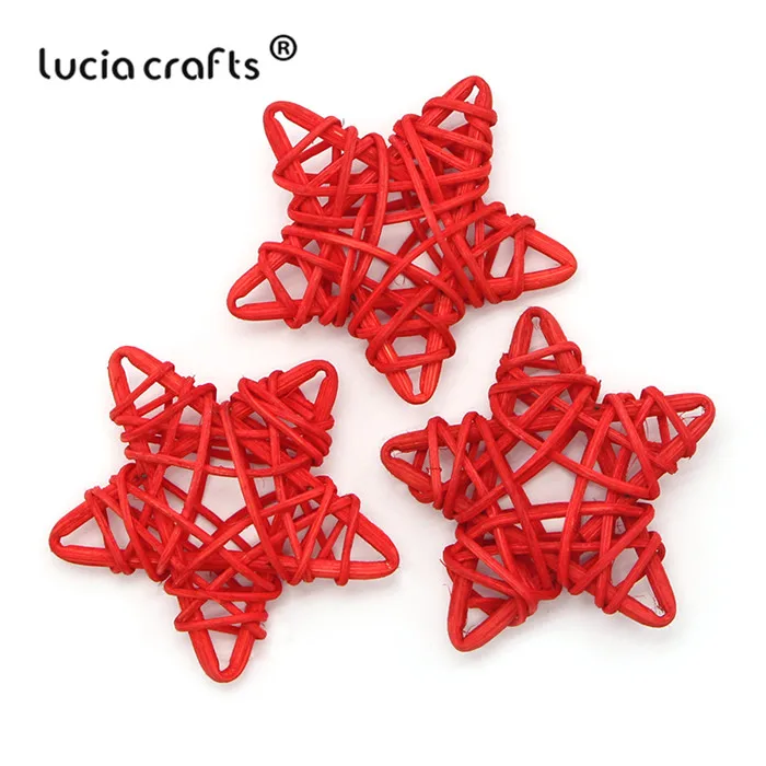 C1 Red 5pcs Lucia crafts 5 шт/10 шт 6 см ротанговый шар Сепак такрау Рождество/День рождения Свадебная вечеринка орнамент DIY подарки Декор поставки M0701 - Цвет: C1 Red 5pcs