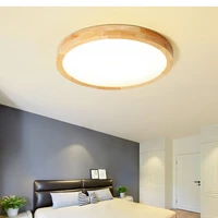 lukloy nordic round solid wood led ceiling light japanese style log bedroom living room lamp modern minimalist led ceiling lamp