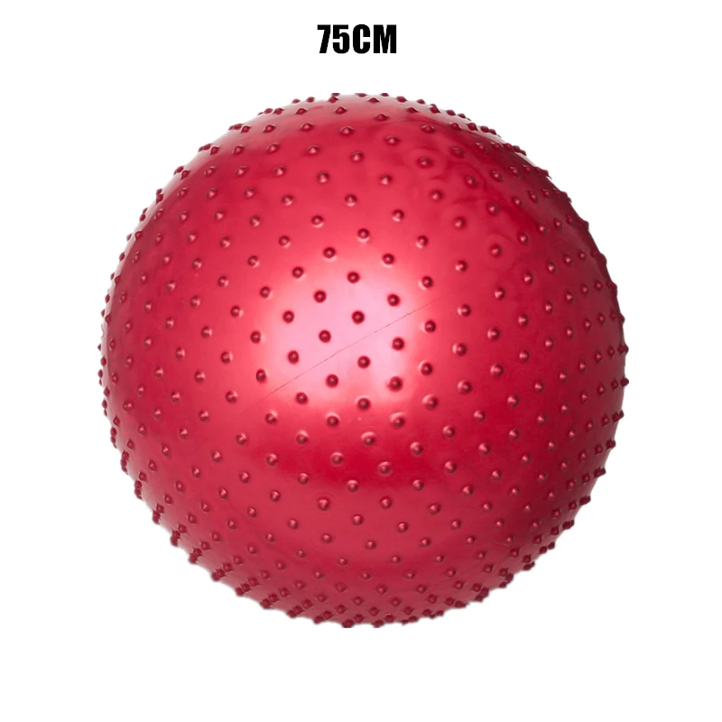 75CM Red Спортивные мячи для йоги, сообщение, фитнес-зал, фитбол для баланса, упражнений, пилатеса, тренировки, колючий Массажный мяч, 55 см, 65 см, 75 см, 85 см - Цвет: 75CM Red