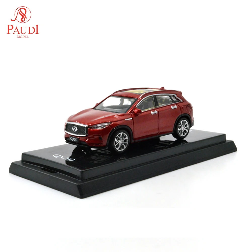 1/64 1:64 масштаб Infiniti QX50 2018 красная литая металлическая игрушка Миниатюрная модель