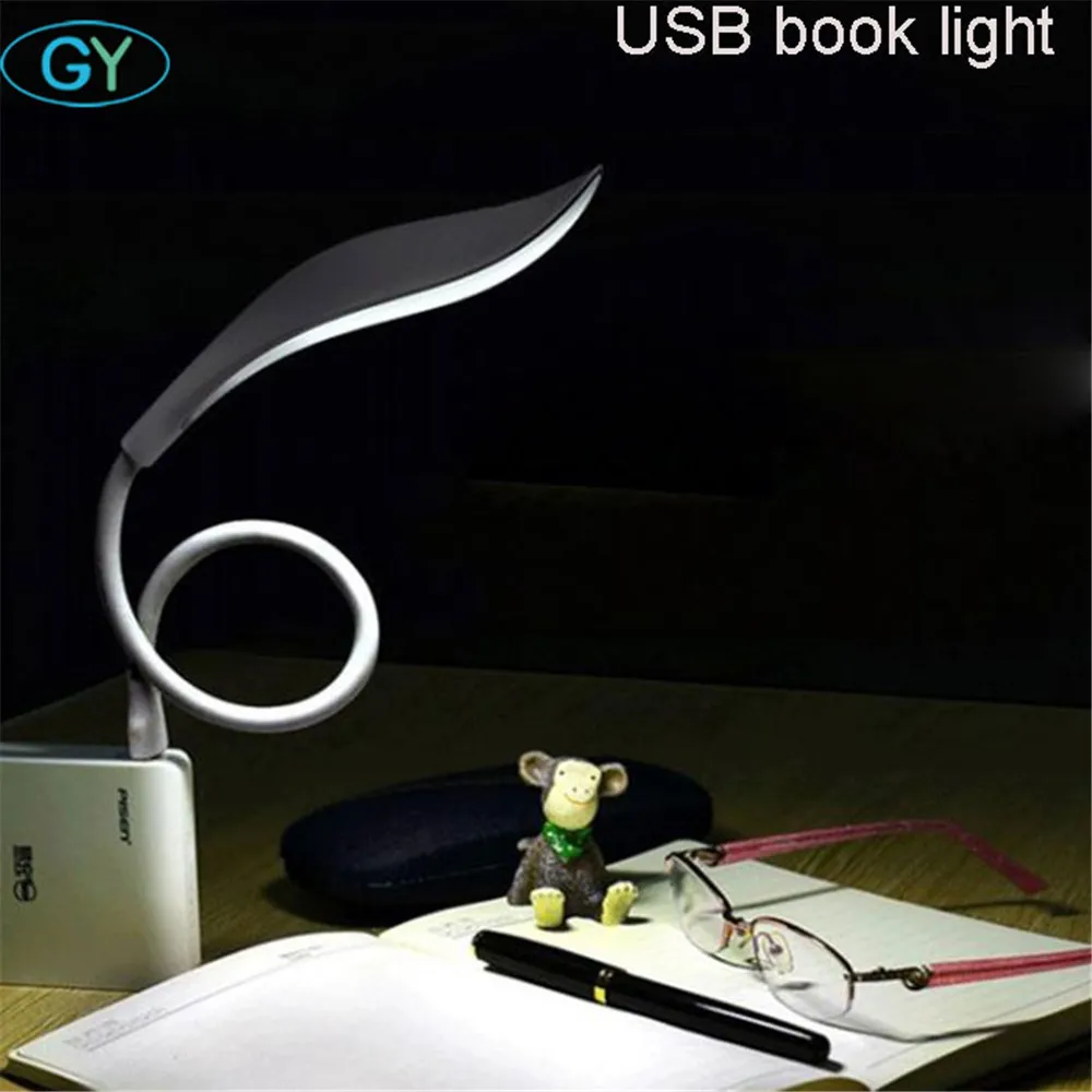 2,8 Вт сенсорный Диммируемый светодиодный книжный светильник USB plug and play 2 Вт портативная лампа для чтения белая гибкая светодиодная лампа с затемнением