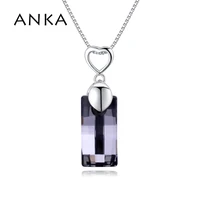 anka heart black crystal necklaces pendants necklace best friends forever necklaces for women crystals from austria 130306