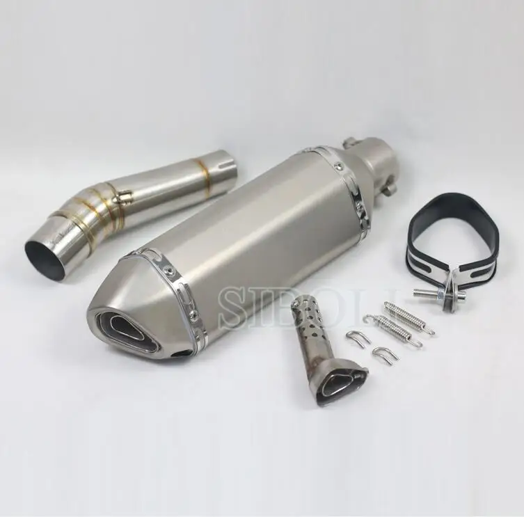 NC700 NC750 NC750X скольжения на мотоцикл выхлопной трубы со средним звеном трубы дБ убийца для HONDA NC700 NC750 NC750X 2012- лет - Цвет: E