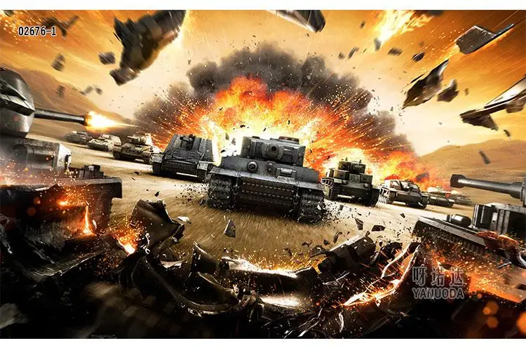 Пользовательские 3d росписи 3D военная игра тема Фреска гостиная интернет кафе ТВ фон стены Кофейня игровая комната Обои фреска - Цвет: Бежевый