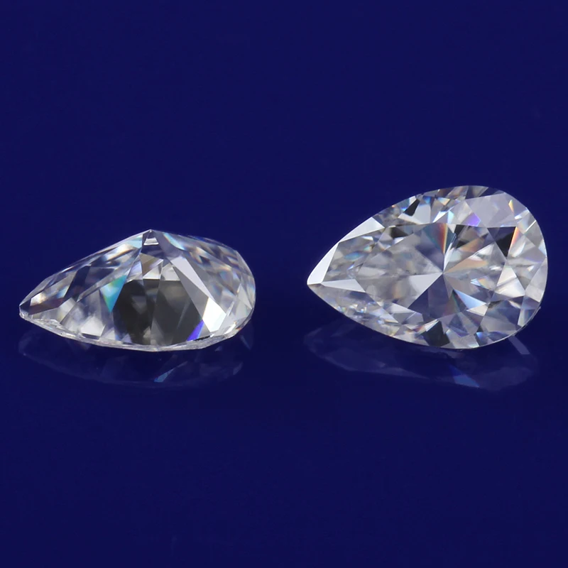 Топ чистый белый качество 2ct синтетический бисер полировка 11*7 мм Груша розничная