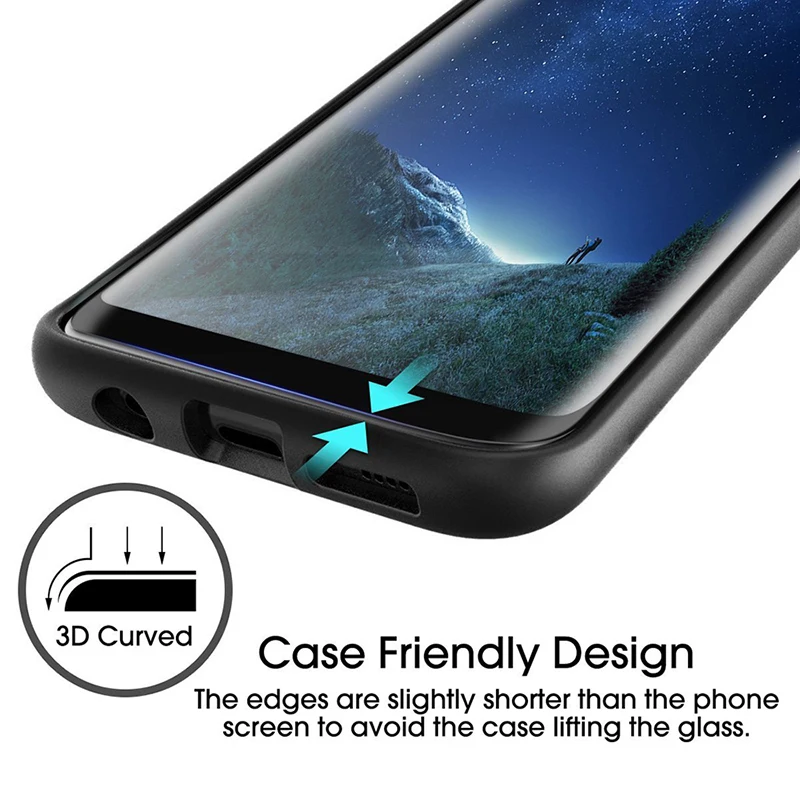 uvr for s9 plus s9plus tempered glass 3d case friendly screen protector for samsung galaxy note 9 8 note9 s9 plus case fit glass free global shipping