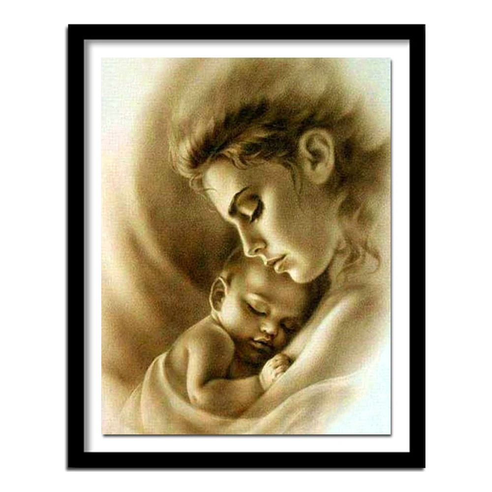 Full Square/Round Drill 5D DIY Diamond Painting &quotMother &amp Child&quot 3D Embroidery Cross Stitch Home Decor Gift A00592 | Дом и сад