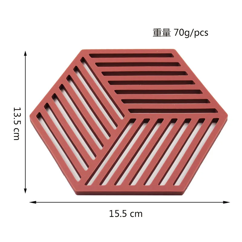 

Fashion Ideas Home Silicone Insulated Placemats Table Mats Kitchen Anti-scalding Insulation Pads Coasters Irregular Hexagon Pads