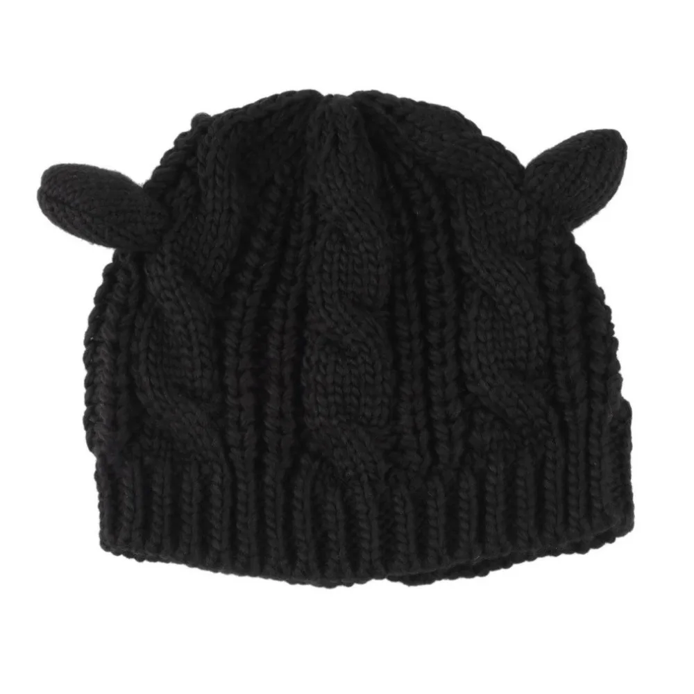 100 шт. женские вязаные шапки с ушами зимняя вязаная шапка | Аксессуары для одежды