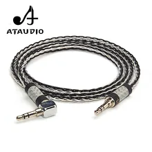 Hi Fi кабель ATAUDIO 3 5 мм end 7N OCC посеребренный аудиокабель с разъемом