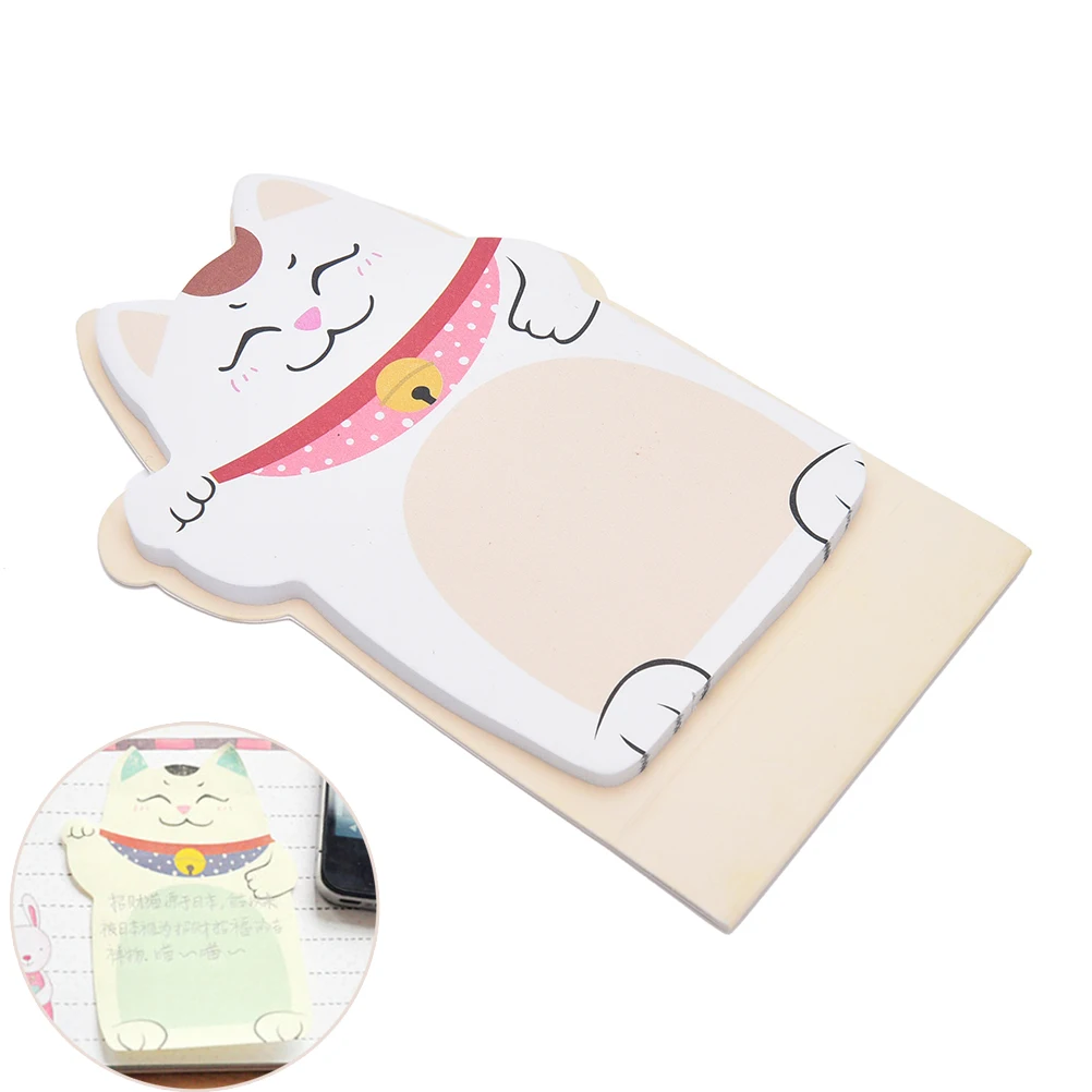 Kawaii бумаги для заметок на клейкой основе Lucky Cat Мини планировщик Стикеры Блокнот