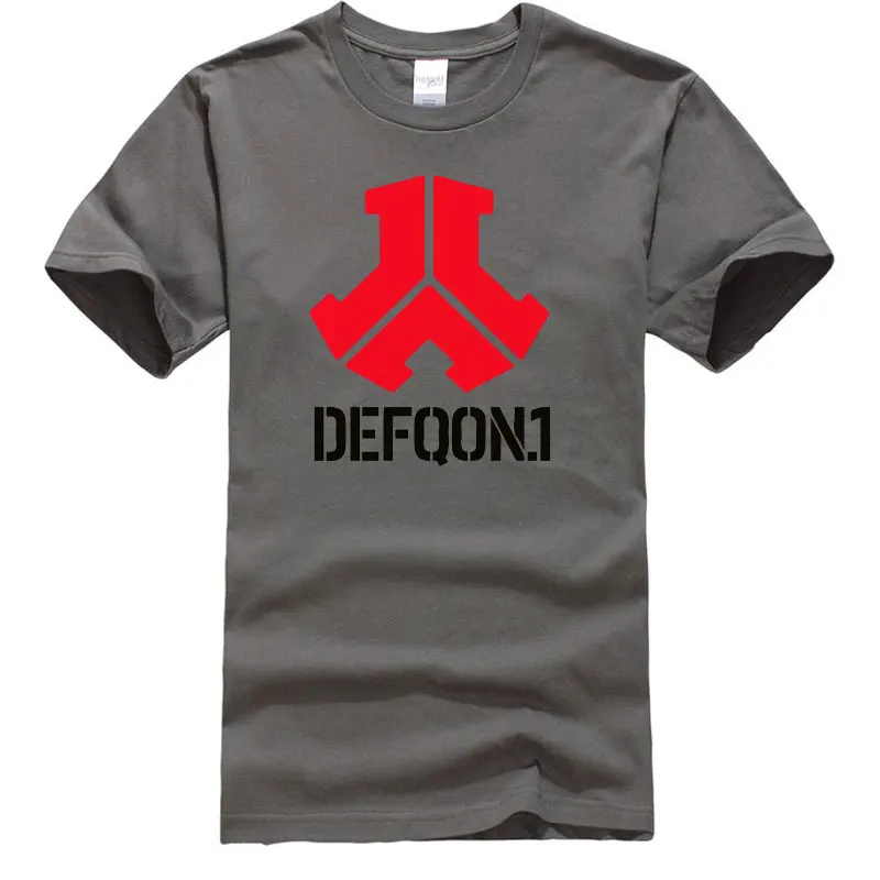 BAIJOE Новая Летняя мужская футболка Defqon 1 из чистого хлопка, дизайнерские футболки в стиле хип-хоп, мужские футболки с коротким рукавом, брендовая Повседневная футболка, Топ - Цвет: drak gray 1