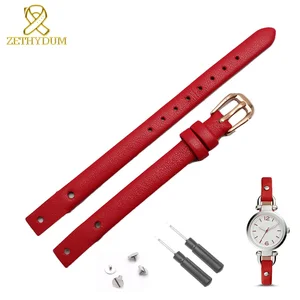 Ремешок для часов fossil ES4340 ES4119 ES4000, из натуральной кожи, маленький, с винтом, 7 мм 8 мм