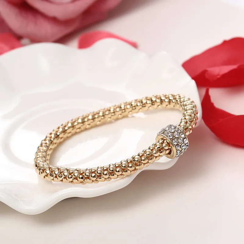 Модные золотые красочные браслеты с подвесками для женщин Роскошные модный