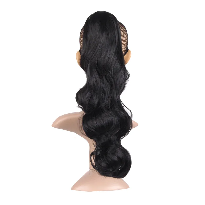 1B/30HL MapofBeauty, 50 см/20 дюймов, длинные волнистые когти, конский хвост, на заколках, синтетические волосы для наращивания, черный, коричневый, шиньон, конский хвост, аксессуары для волос - Цвет: 1B/30HL