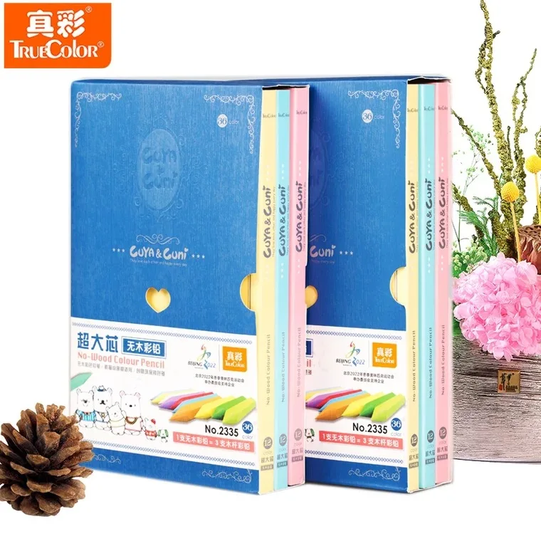 36 цветов/коробка экологически чистые нетоксичные разноцветные свинцовые