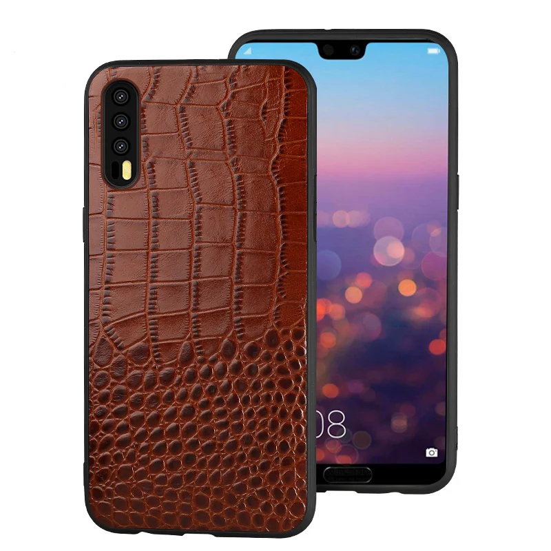 Роскошный чехол для телефона huawei mate 20 Pro 10 9 P20 Lite P10 Nova 3 3i крокодиловая текстура воловья кожа Honor 8X максимальный чехол