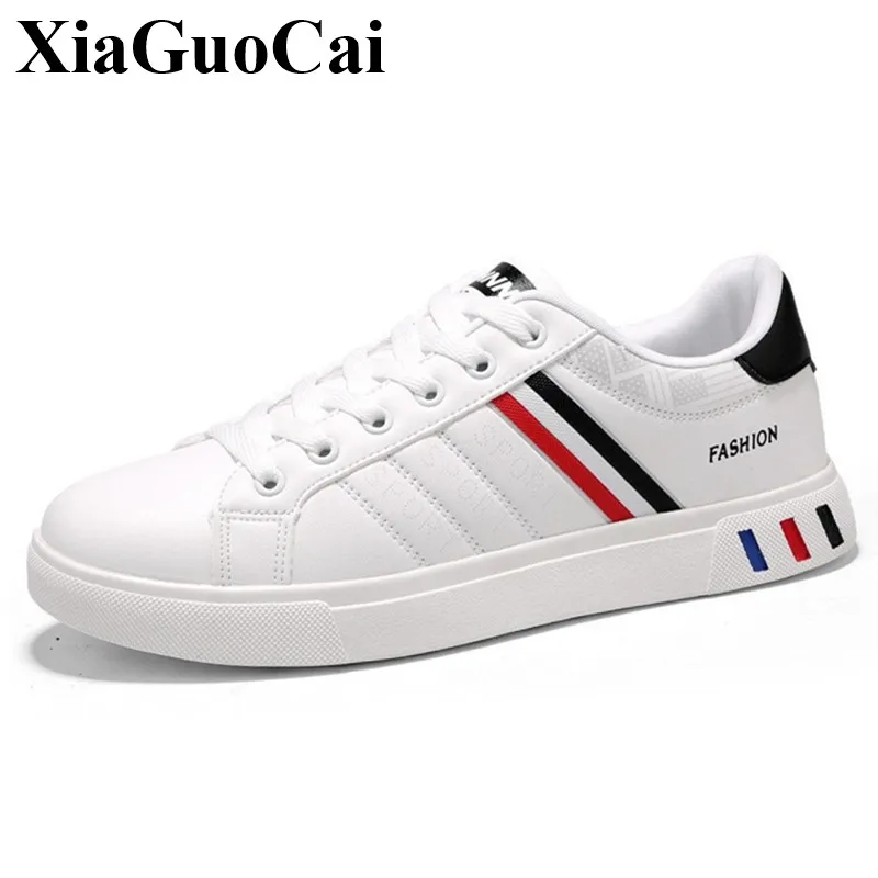New White Casual Shoes for Men Sneaker Unisex Comfortable Round Toe Lace Up Flat Skate Summer Stylish Breathable Anti-skid | Обувь