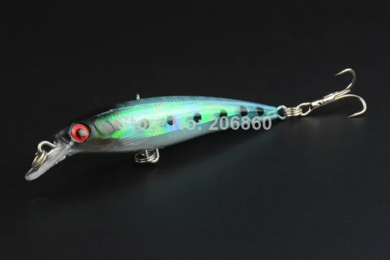 8pcs/lot лазерной минноу рыболовную приманку 8.5cm-7.2g pesca рыбы воблер рыболовные снасти