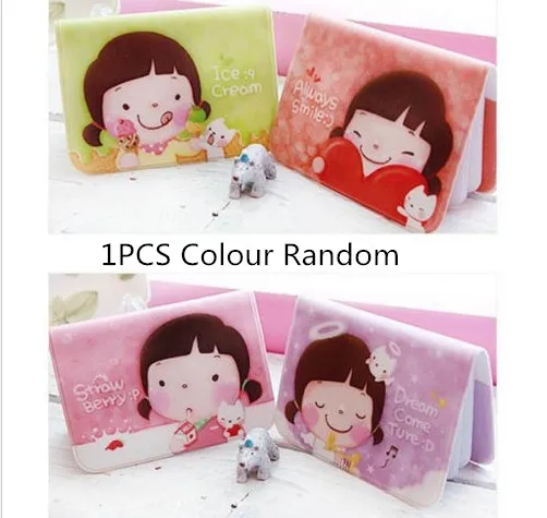 1pcs colour random ETya Новое поступление милый мультяшный кошелек для девочек кредитный держатель для карт кошелек имя идентификатор автобуса визитница сумка чехол - Цвет: 1pcs colour random