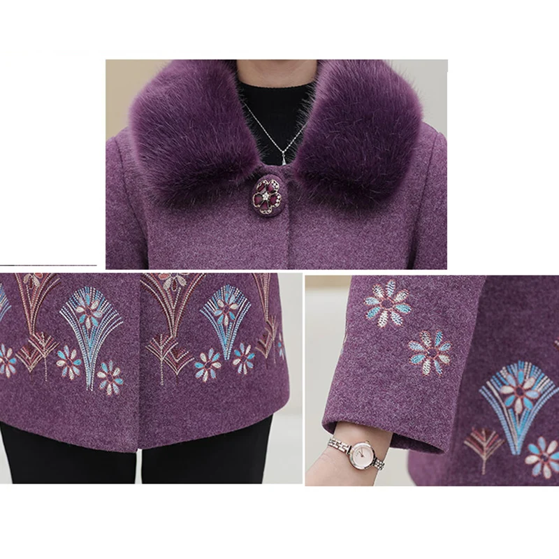 Большие размеры свободное теплое шерстяное пальто длинное зимнее Элегантный