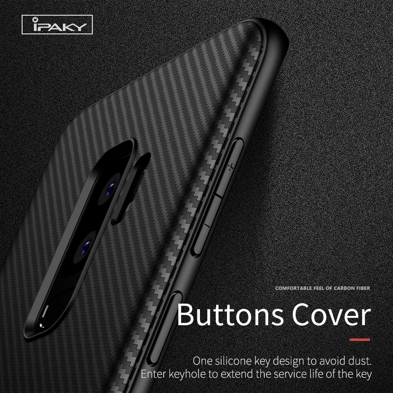 Для Samsung Galaxy S9 Plus Чехол iPaky Coque для чехол из углеродного волокна Мягкий силиконовый