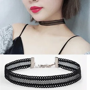 Женский простой кружевной волнистый прозрачный Воротник Сетка в полоску полые