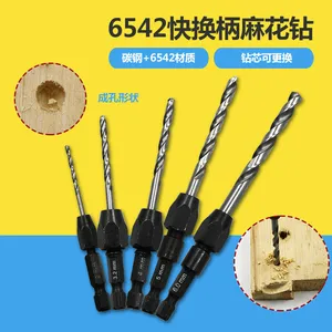 Спиральное сверло HSS 6542 с быстросменной ручкой, 6,35 мм, 14 дюйма, с шестигранным узором, из нержавеющей стали, 5 шт.