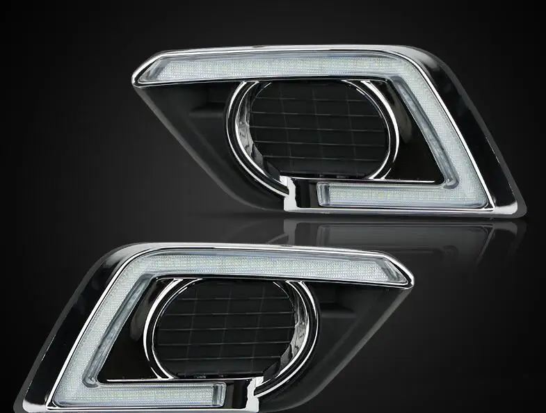 Светодиодный релейный автомобильный DRL светильник дневного света с отверстием для противотуманной фары для Nissan Rogue X-trail X trail Xtrail