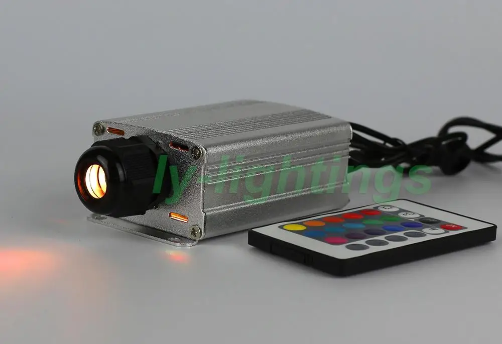 Mini Fiber optic light source RGB led engine wireless IR remote multi-mode for optical fiber lighting home decoration | Лампы и