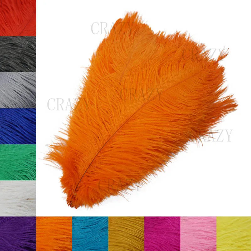 ZPDECOR оптовая продажа красивые цветные страусиные перья 35 40 см/14 16 дюймов для DIY
