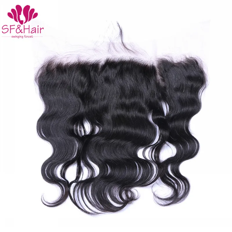 Top Sale Brazilian Body Wave Pre Plucked Lace Frontal 8A Baby Hair Back Closure Bleached Konts |