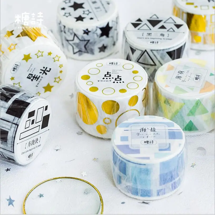 3 см широкая геометрическая фигура позолота декоративная васи лента Сделай Сам