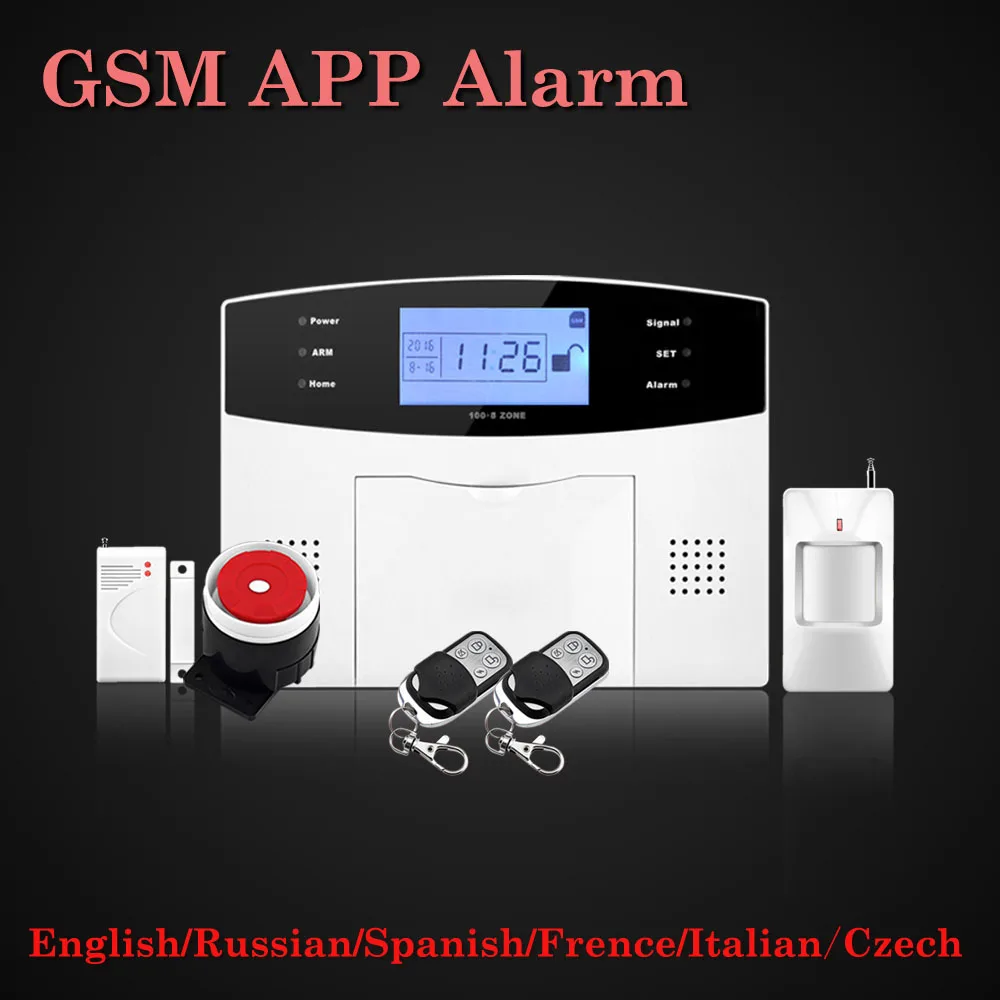 Wolf M2B 01 Новая беспроводная GSM сигнализация Earykong с ЖК-клавиатурой Winodw луч PIR датчик сигнализации M2B - Цвет: Wolf M2B 01