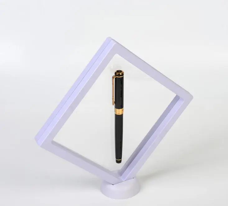 40pcs 160*160*20mm Clear PET Membrane box Holder Floating Display Case Earring Gems Ring Jewelry Suspension Packaging Box SN1895 | Дом и сад