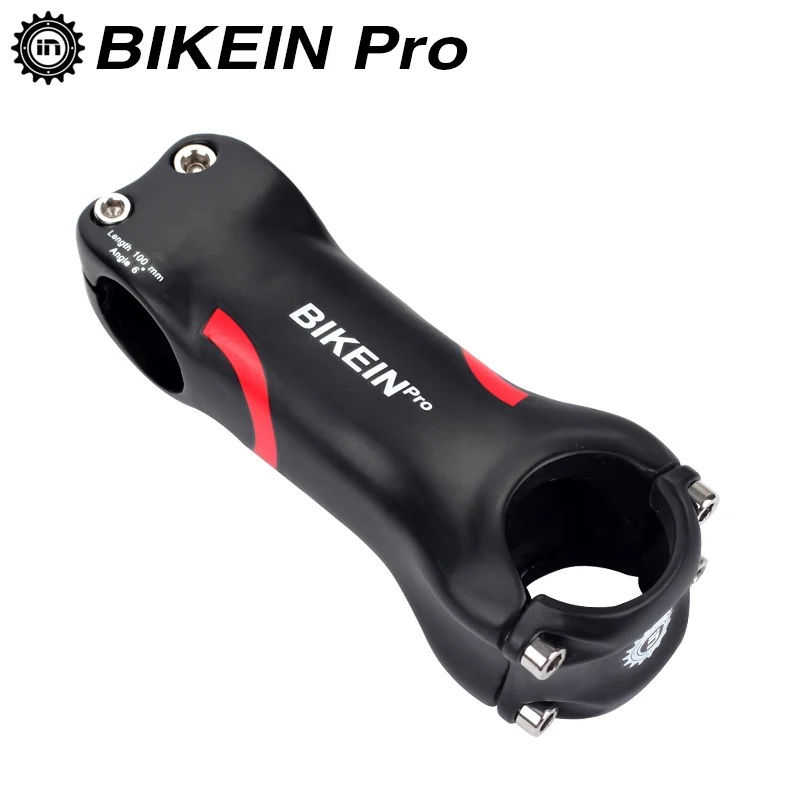 Стержень руля велосипеда BIKEIN Pro из углеродного волокна 80/90/100/110 мм 6/17 градусов
